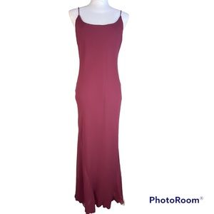 ASOS Burgundy Wine Sleeveless Maxi Dress 8 Petite NWT